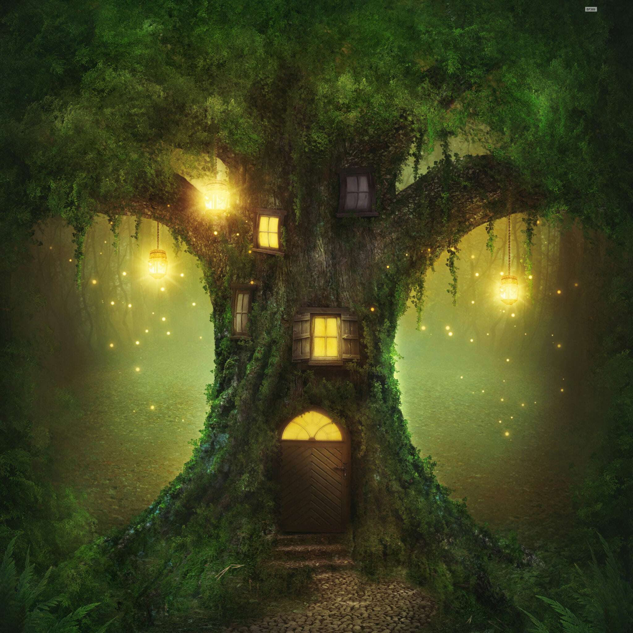 Enchanted Tree Vinyl Photography Backdrop For Studios - Click Backdrops